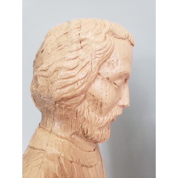 READ Vintage 3‎ Set Christmas Nativity Blow Mold Empire Plastic Wood Grain 18" - Picture 9 of 12